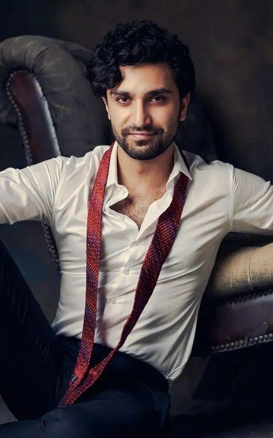 Ahad Raza Mir posing in a stylish outfit during a modern photoshoot 2025