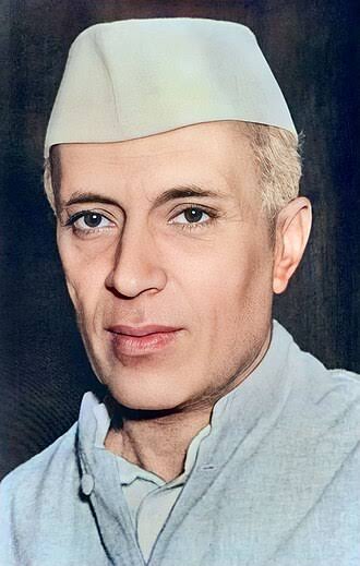  Jawaharlal Nehru, first Prime Minister of India, in a formal portrait