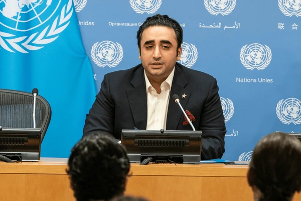 Bilawal Bhutto Zardari speaking at PPP event
