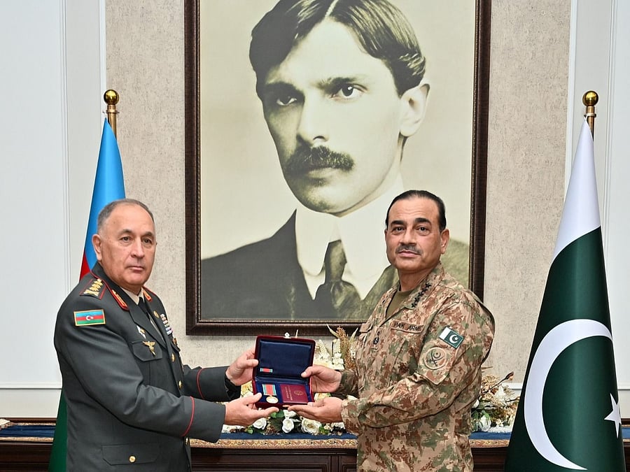 General Asif Munir, senior Pakistani military officer, receiving an award at an official event