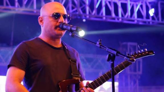 Portrait of Ali Azmat Pakistani rock singer and songwriter