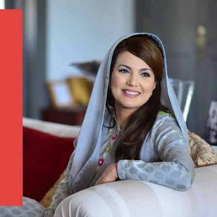  Reham Khan, Pakistani journalist, author, and public figure, in a professional profile photograph
