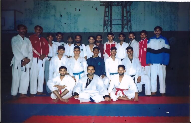 Danish Khan with Pakistan Army Karate Students