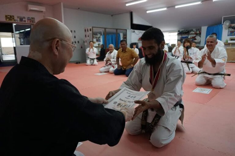 Danish Khan Receiving an Award from Japanese Masters