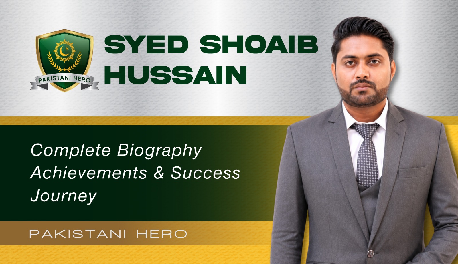 Syed Shoaib Hussain Biography Career and Achievements