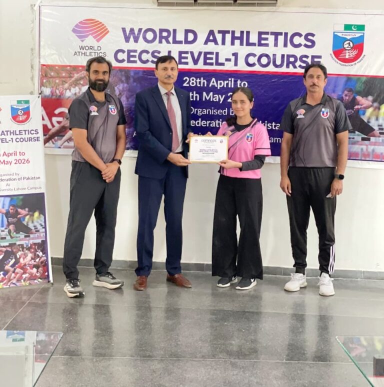 Athletics Coaching Certification.