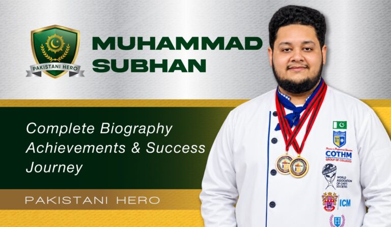 Chef Muhammad Subhan: Student of the Year 2026 Profile