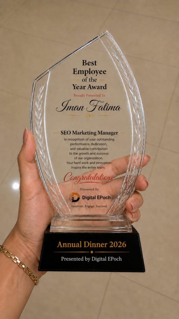 Best Employee of the Year Award (January 2026) — Iman Fatima