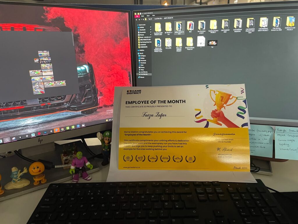 Employee of the Month, Game District (March 2022) — Faiza Zafar 