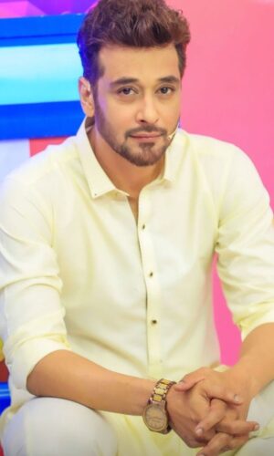 Faisal Qureshi portrait, Pakistani actor and host 2025
